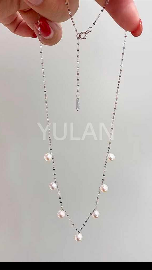 ネックレス アコヤ真珠 ホワイト PT900 (JR-NL-0146)