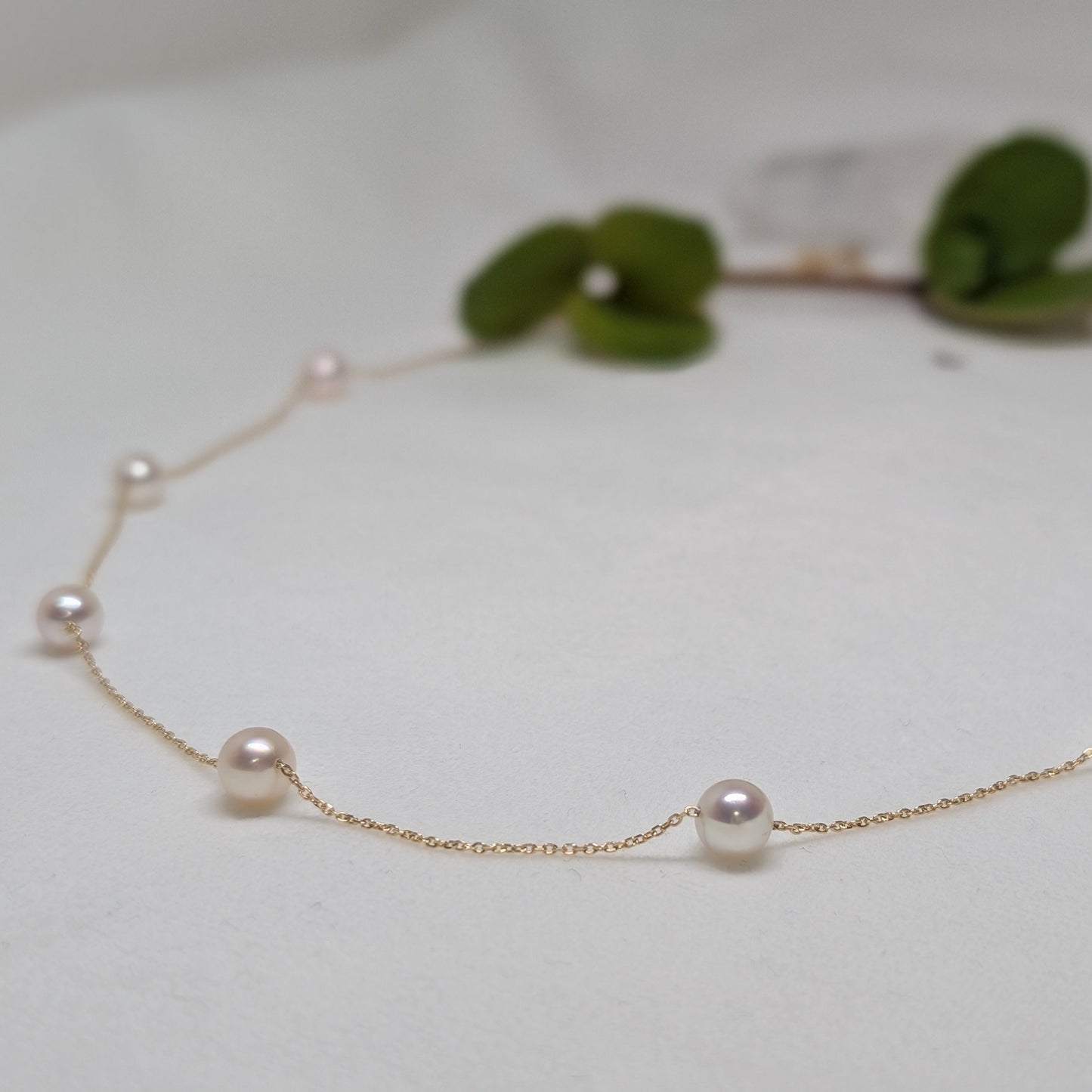 アコヤ真珠 ホワイト ラウンド ネックレス 18k (JR-NL-0128)