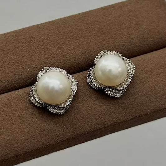 ピアス 淡水真珠 ホワイト 11.5mm~12.0mm S925 (JR-ER-0002)