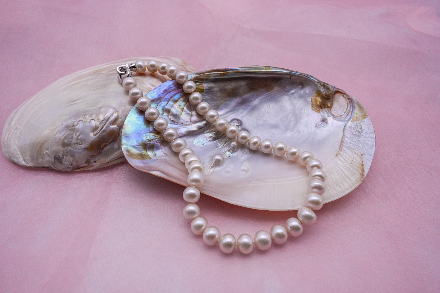 (JR-NL-0040) 淡水真珠 ネックレス ピンク 10.0mm~11.0mm