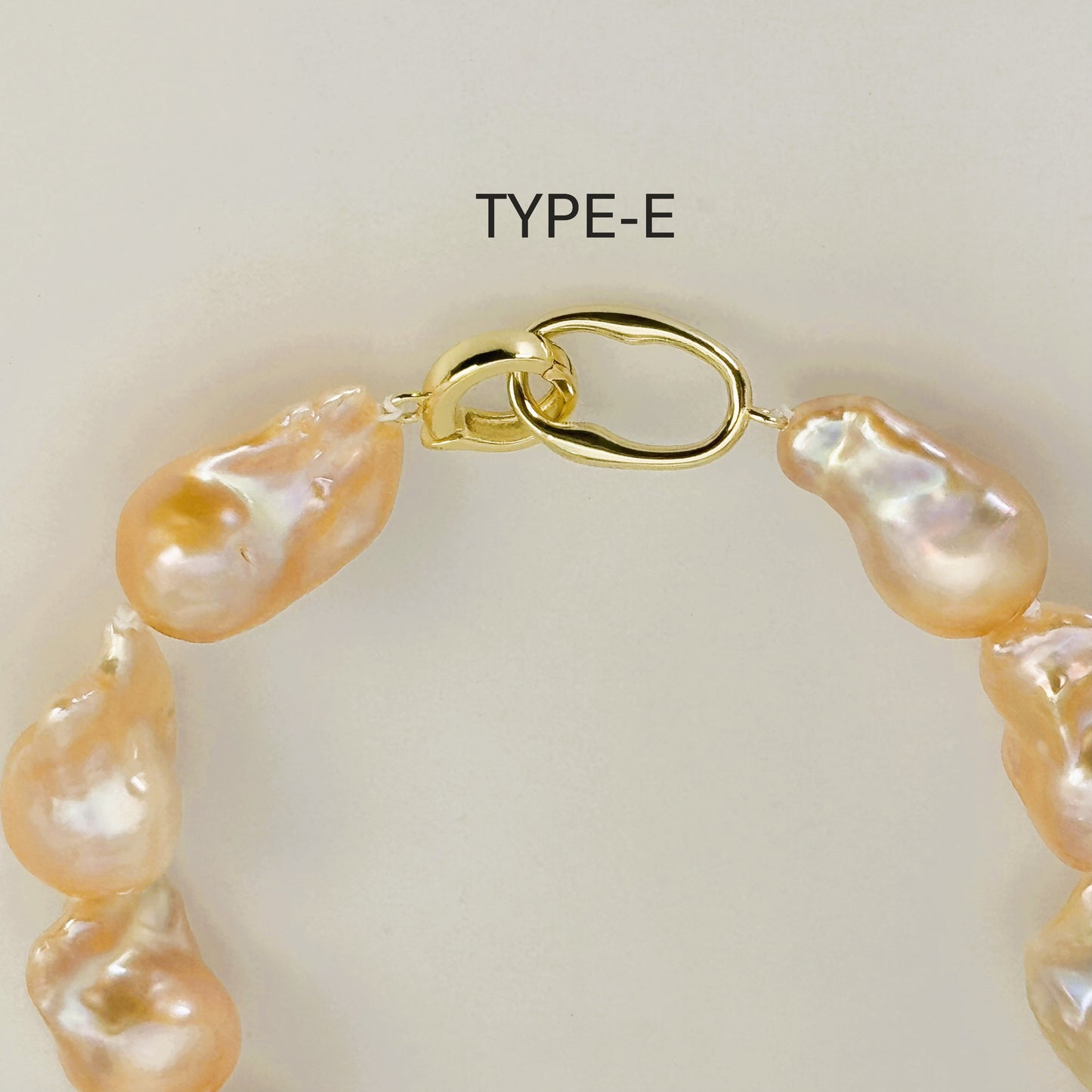淡水真珠 ネックレス バロック ピンク 16.0mm~18.0mm(幅) 長さ:43.0cm (JR-NL-0125)