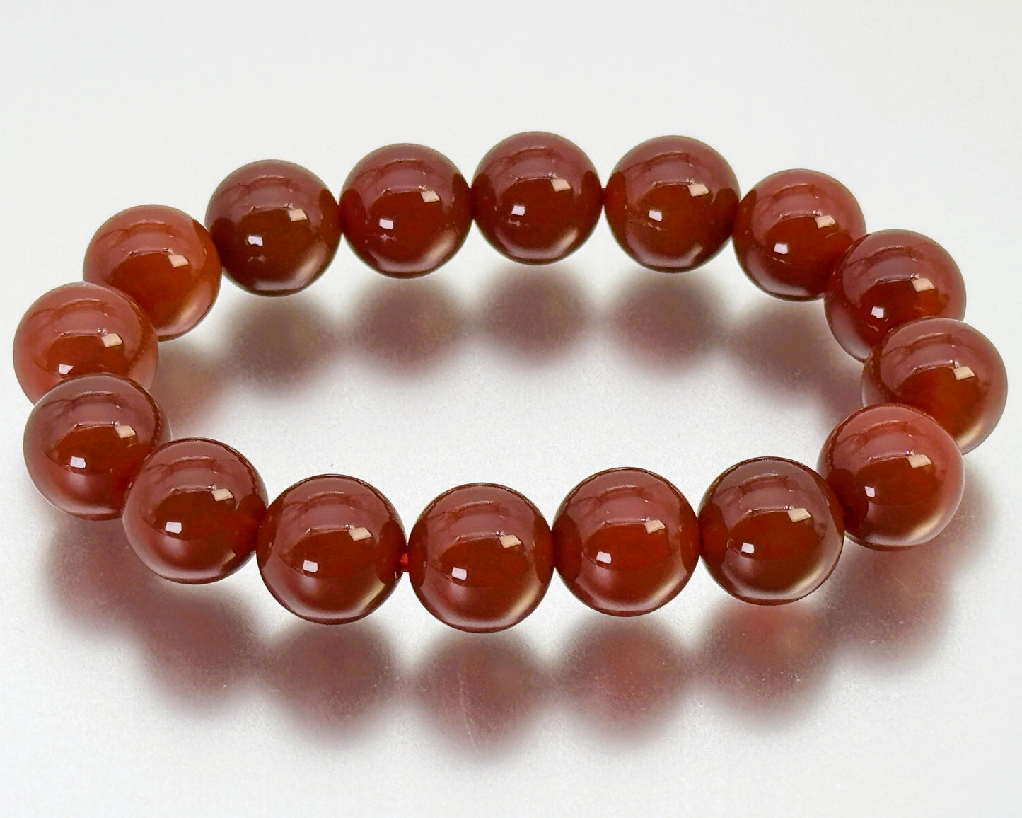 ブレスレット ドラゴンアゲート 朱 18~19 cm (JR-BR-0024)