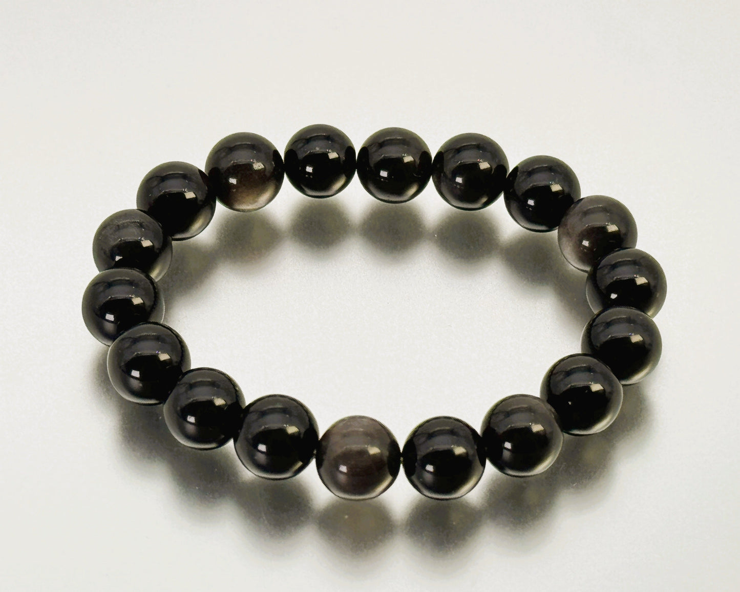 ブレスレット シルバーオブシディアン 18~19 cm (JR-BR-0028)
