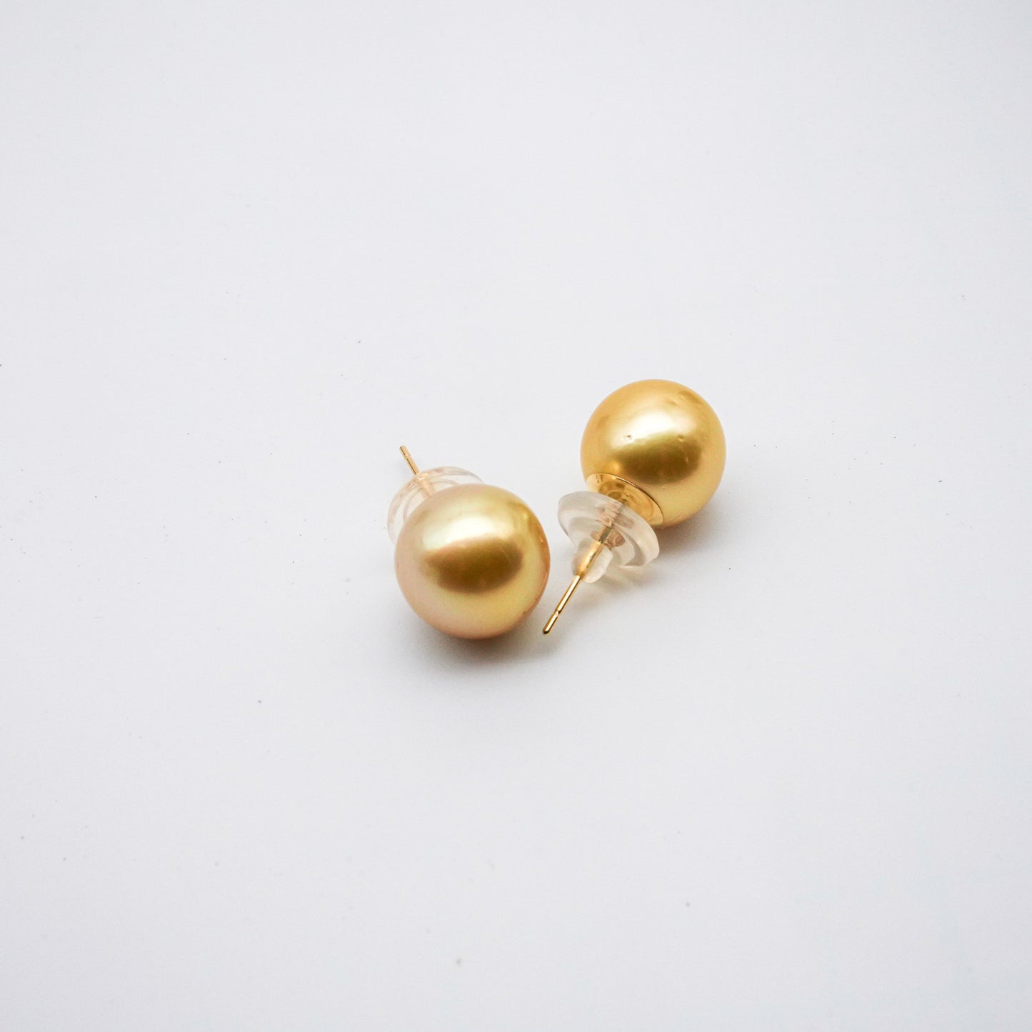 (JR-ER-0001) 白蝶真珠 ピアス ゴールド 13.0mm~14.0mm