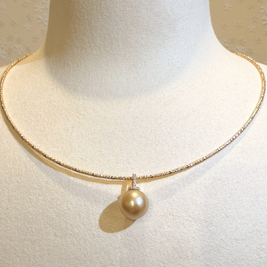 白蝶真珠 ネックレス ゴールド 11.0mm~13.0mm (JR-NL-0064)