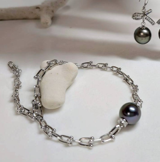 黒蝶真珠 ラウンド ブレスレット 12.0mm～12.5mm (JR-BR-0033)