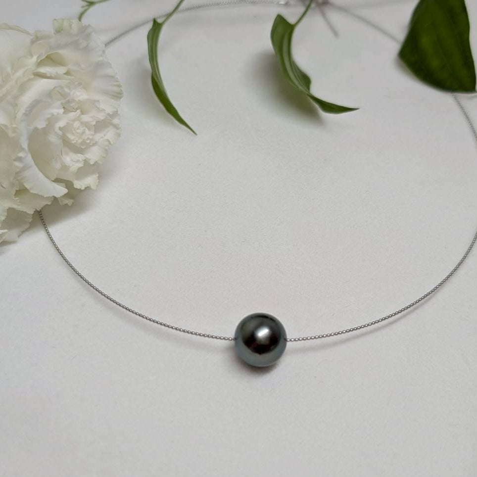 黒蝶真珠 ラウンド オメガネックレス  12mm～12.5mm K18WG (JR-NL-0074)