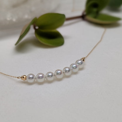 アコヤ真珠 ホワイト ラウンド ネックレス  18k (JR-NL-0129)