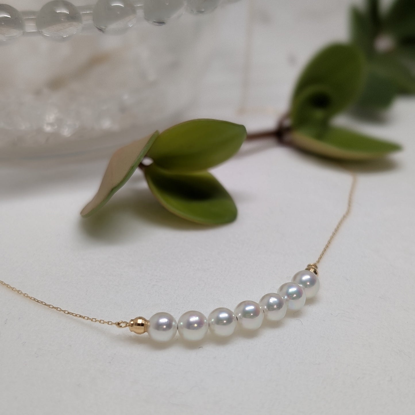 アコヤ真珠 ホワイト ラウンド ネックレス  18k (JR-NL-0129)