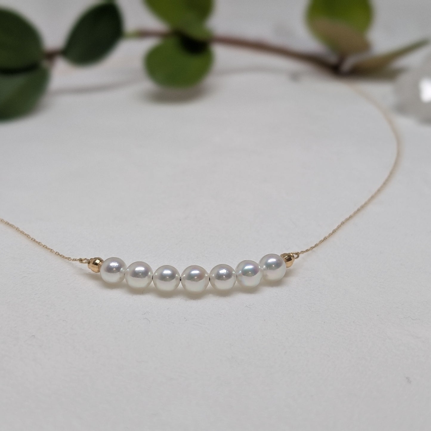 アコヤ真珠 ホワイト ラウンド ネックレス  18k (JR-NL-0129)