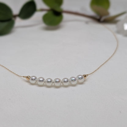 アコヤ真珠 ホワイト ラウンド ネックレス  18k (JR-NL-0129)