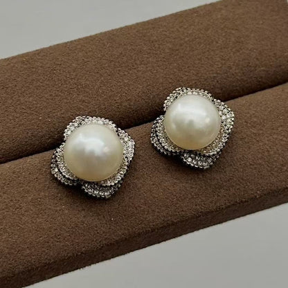 ピアス 淡水真珠 ホワイト 11.5mm～12.0mm S925 (JR-ER-0002)