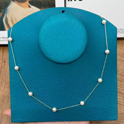 アコヤ真珠 ホワイト ラウンド ネックレス  18k (JR-NL-0128)