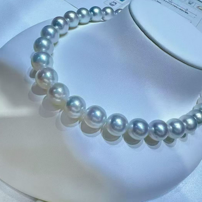 オーストラリア真珠　ホワイト ラウンド ネックレス 12.1～14.8ｍｍ  (JR-NL-0133)