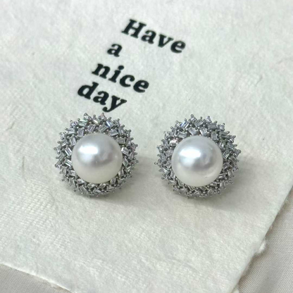 オーストラリア白真珠 ピアス ホワイト 12ｍｍ (JR-ER-0036)