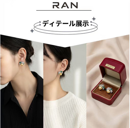ピアス 南洋ゴールドパール ラウンド ブラック S925 mm～mm (JR-ER-0054)