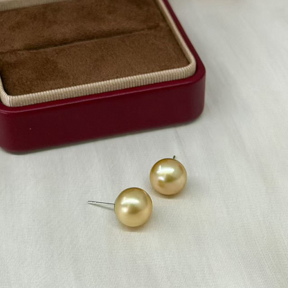 ピアス 白蝶真珠 ホワイト 13.0mm～14.0mm 18k (JR-ER-0008)