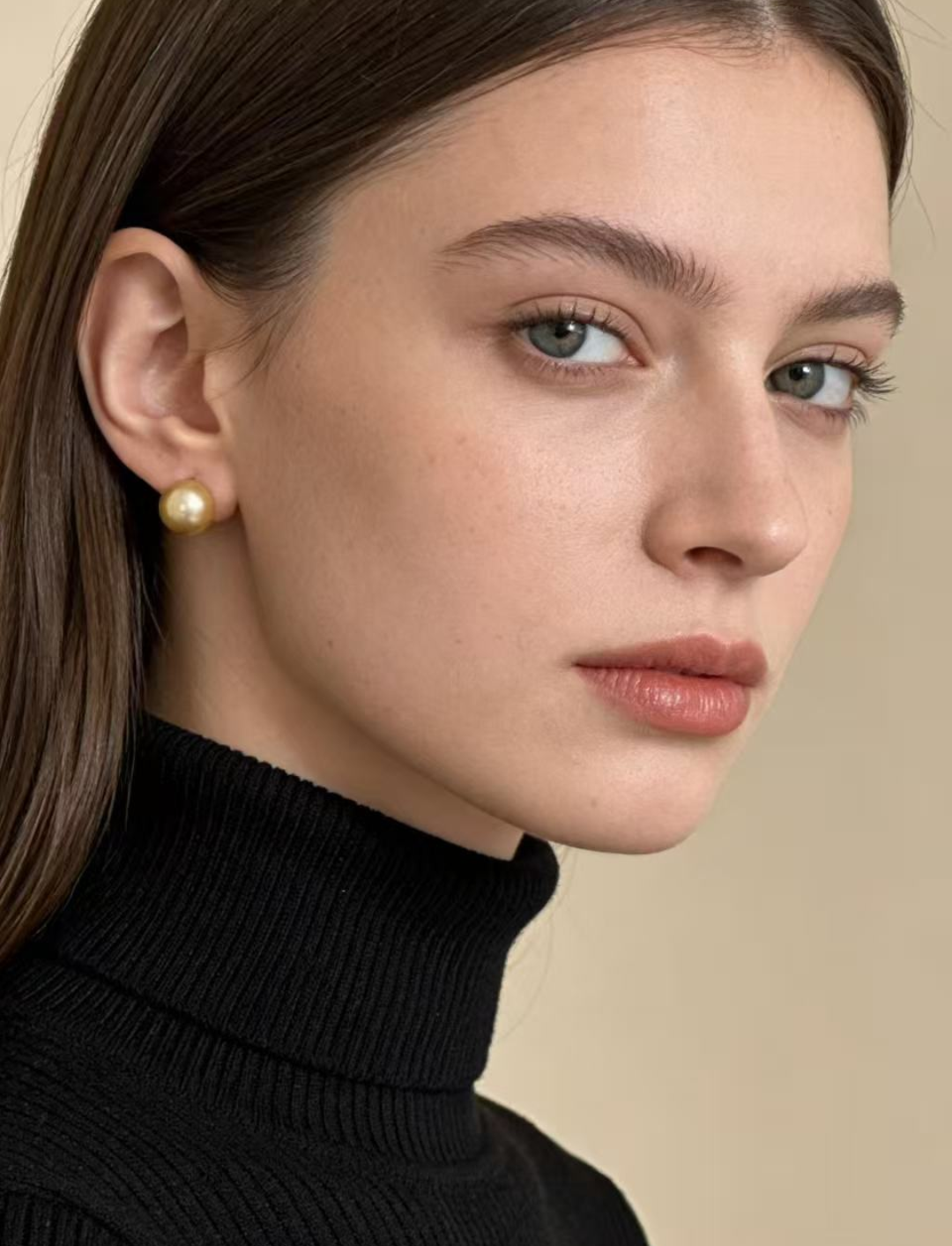 ピアス 白蝶真珠 ホワイト 13.0mm～14.0mm 18k (JR-ER-0008)