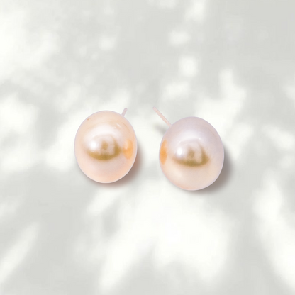 (JR-ER-0001) 白蝶真珠 ピアス ゴールド 13.0mm～14.0mm