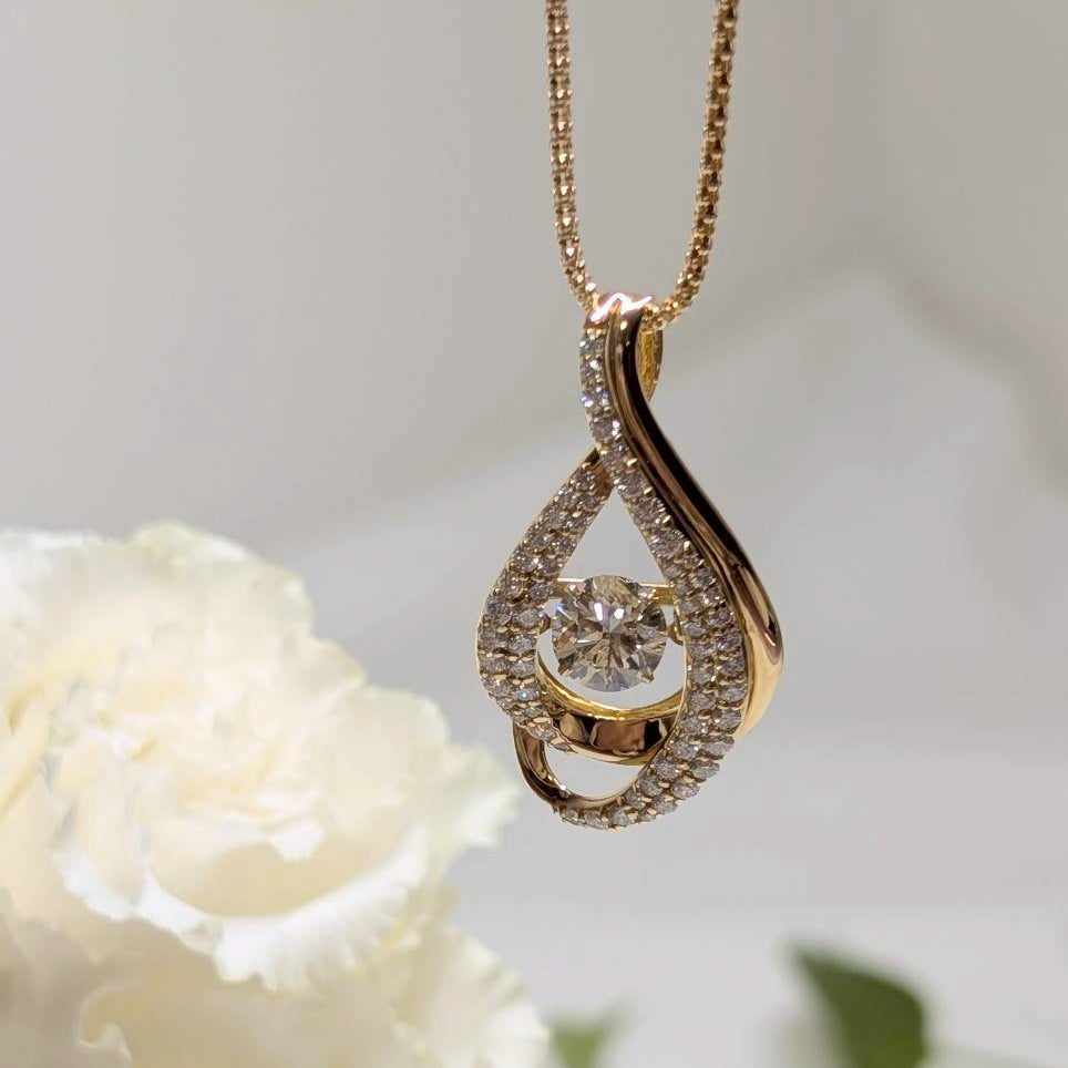 ネックレス ダイアモンド 1.054 0.85 MARKED ラウンドブリリアントカット 18k (JR-NL-0001)