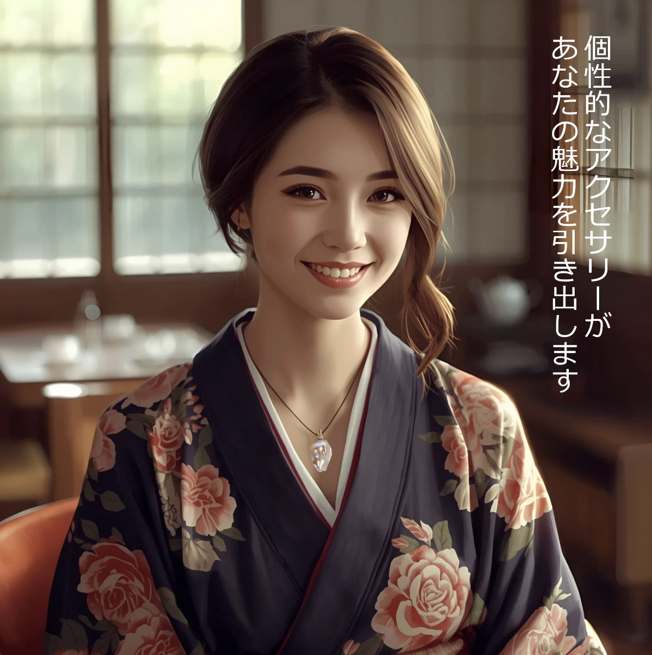 ネックレス 淡水真珠 ホワイト バロック 17.0mm～18.0mm(幅) (JR-NL-0017)