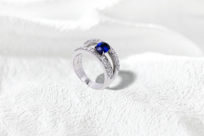 (JR-RI-0007) サファイア 指輪 1.10ct K18WG