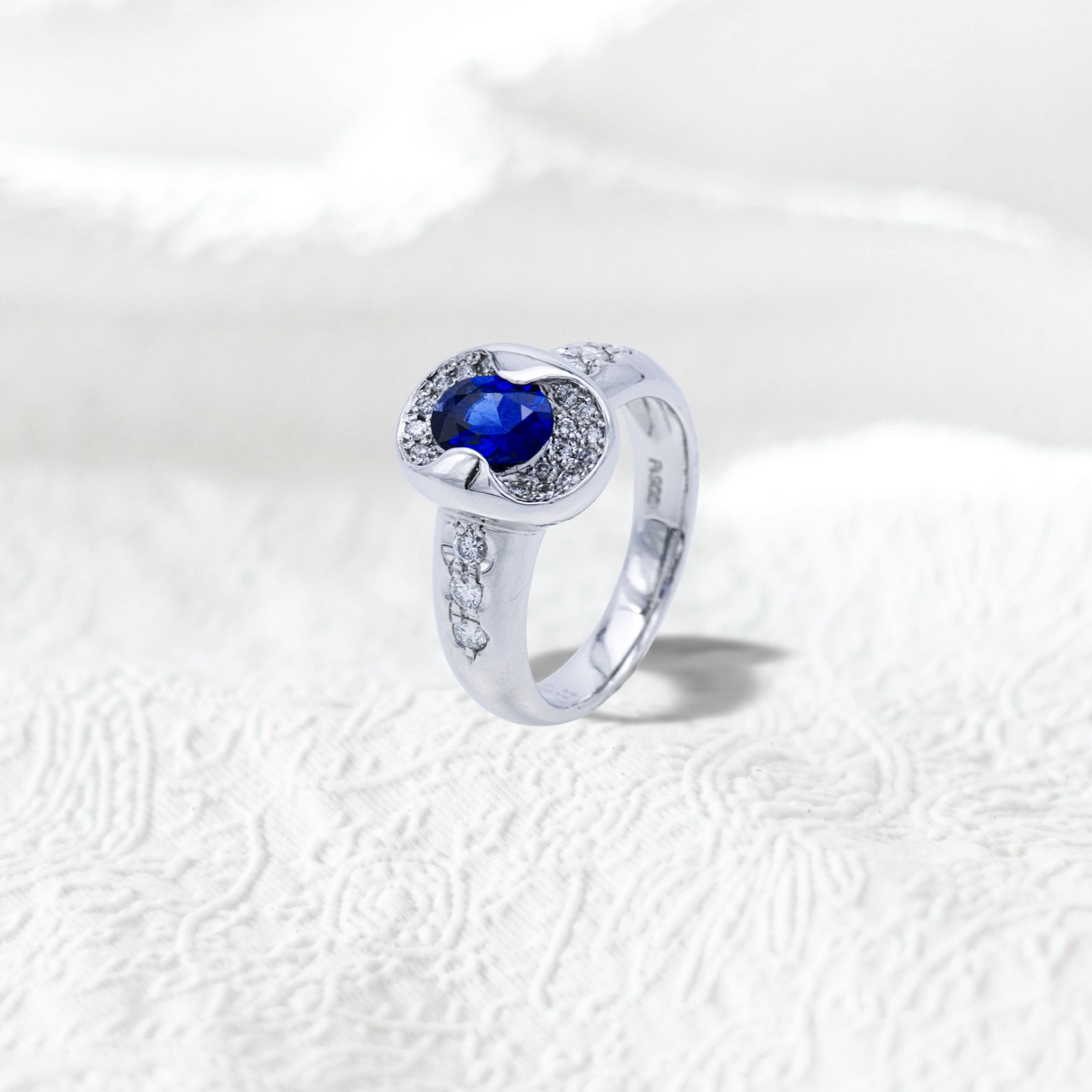 (JR-RI-0005) サファイア 指輪 0.87ct PT