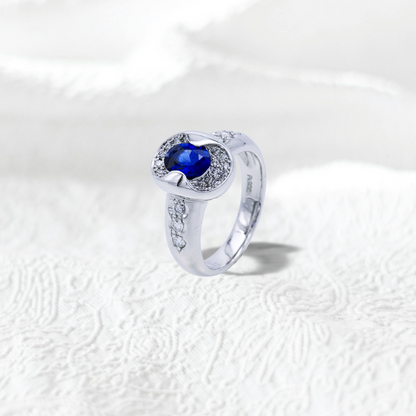 (JR-RI-0005) サファイア 指輪 0.87ct PT
