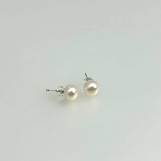 (JR-ER-0019) 淡水真珠 ピアス ホワイト 5.0mm～6.0mm