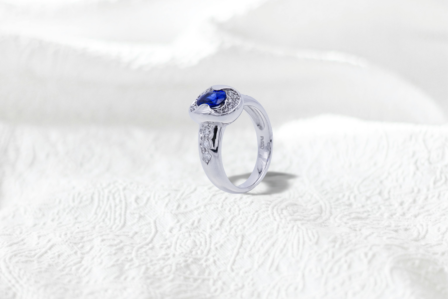 (JR-RI-0005) サファイア 指輪 0.87ct PT