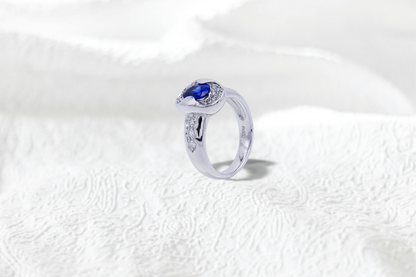 (JR-RI-0005) サファイア 指輪 0.87ct PT