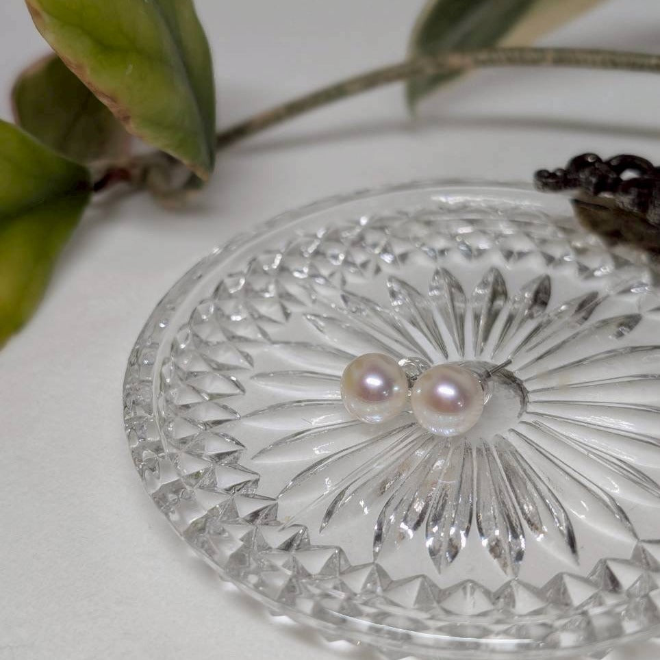 ピアス 淡水真珠 ホワイト 11.5mm～12.5mm (JR-ER-0017)