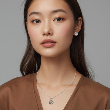 ネックレス&ピアス 淡水真珠 ホワイト 5.0mm～7.0mm (JR-NL-ER-0001)