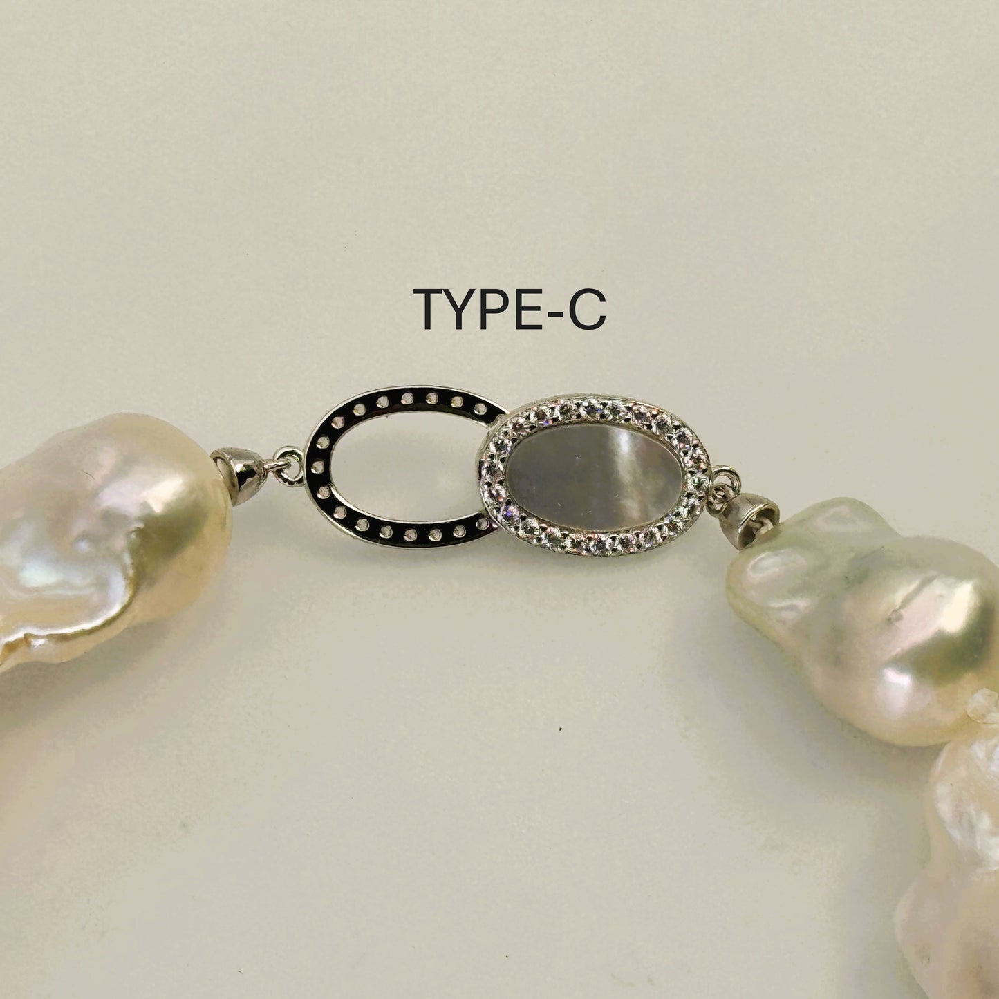 淡水真珠 ネックレス バロック ホワイト 16.0mm～18.0mm(幅) 長さ：43.0cm (JR-NL-0056)