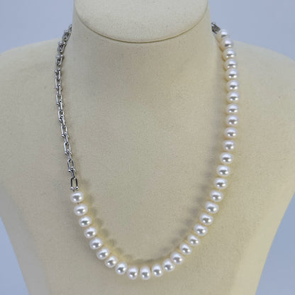 淡水真珠 ネックレス ホワイト 8.0mm～8.5mm 長さ：42.0cm (JR-NL-0073)