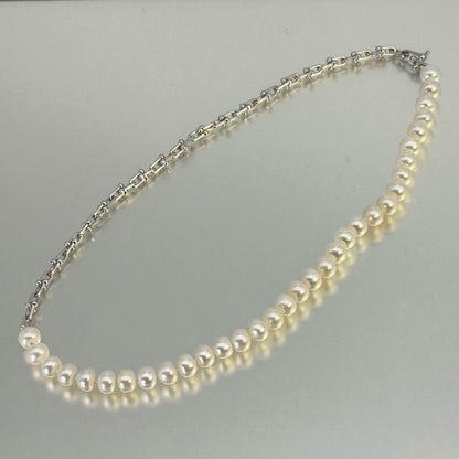 淡水真珠 ネックレス ホワイト 8.0mm～8.5mm 長さ：42.0cm (JR-NL-0073)