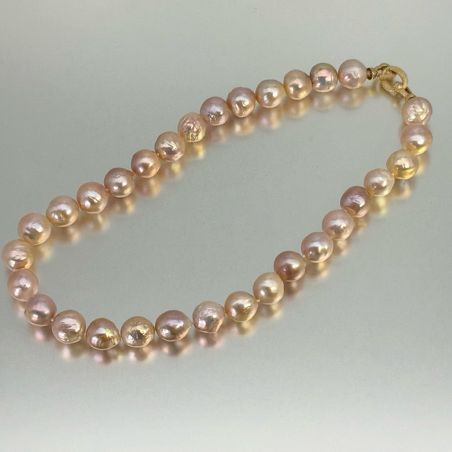 淡水真珠 ネックレス マルチカラー 12.0mm～13.0mm 長さ：40.0cm (JR-NL-0070)