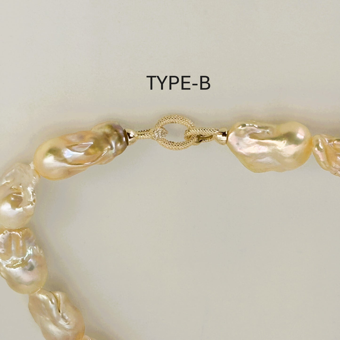 淡水真珠 ネックレス バロック ピンク 16.0mm～18.0mm(幅) 長さ：43.0cm (JR-NL-0125)