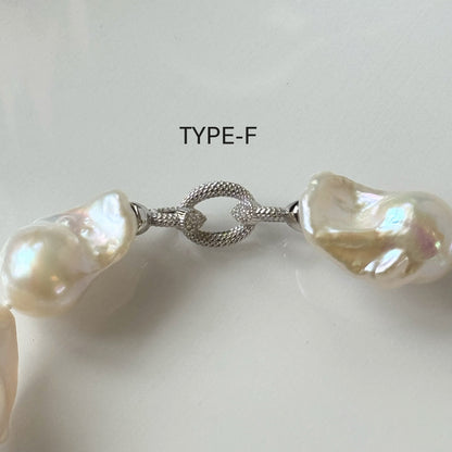 淡水真珠 ネックレス バロック ホワイト 16.0mm～18.0mm(幅) 長さ：43.0cm (JR-NL-0056)