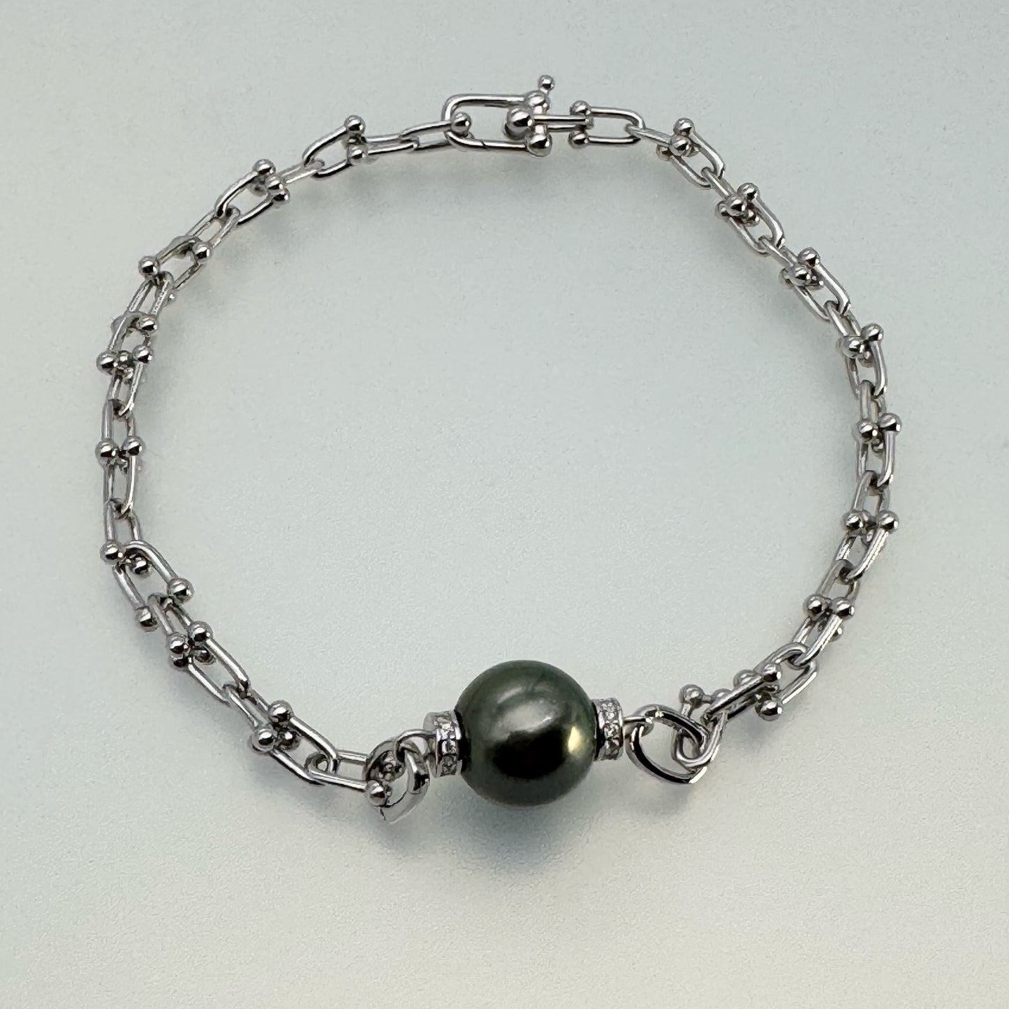 黒蝶真珠 ラウンド ブレスレット 12.0mm～12.5mm (JR-BR-0033)