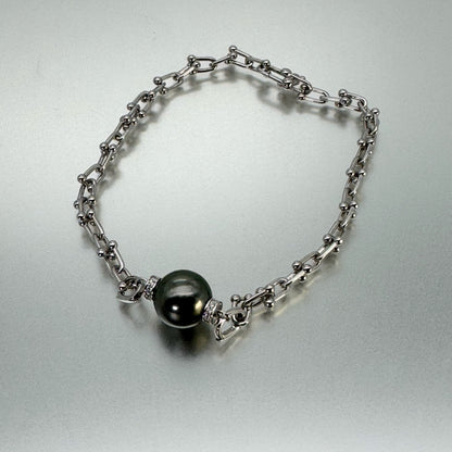 黒蝶真珠 ラウンド ブレスレット 12.0mm～12.5mm (JR-BR-0033)