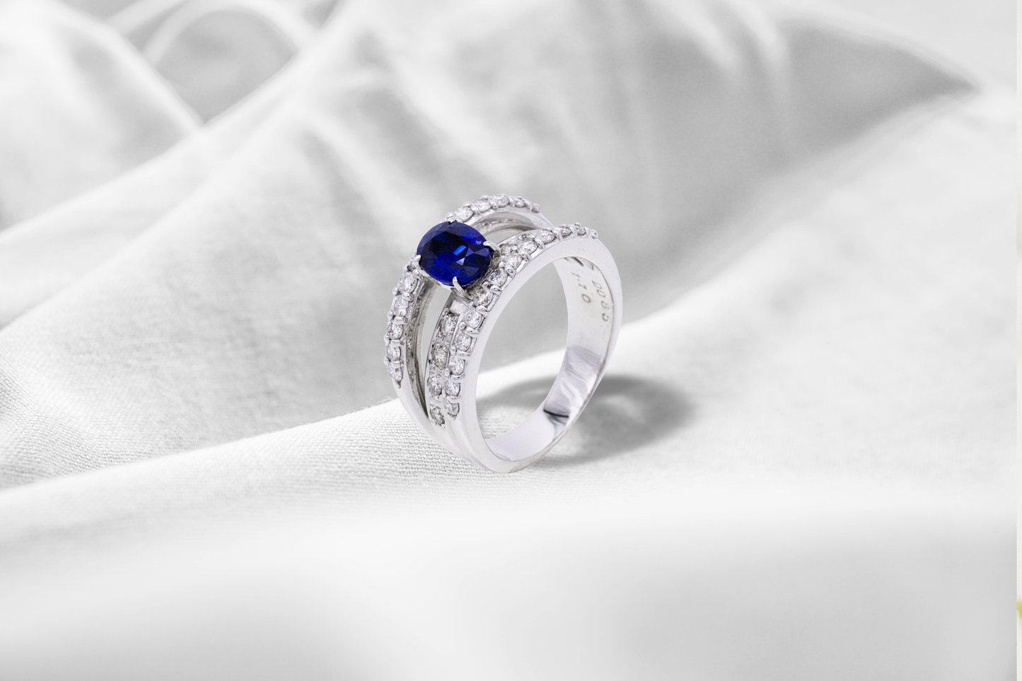 (JR-RI-0007) サファイア 指輪 1.10ct K18WG