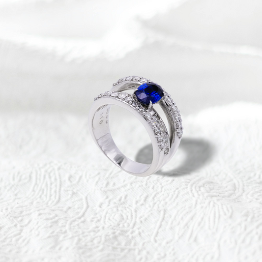 (JR-RI-0007) サファイア 指輪 1.10ct K18WG