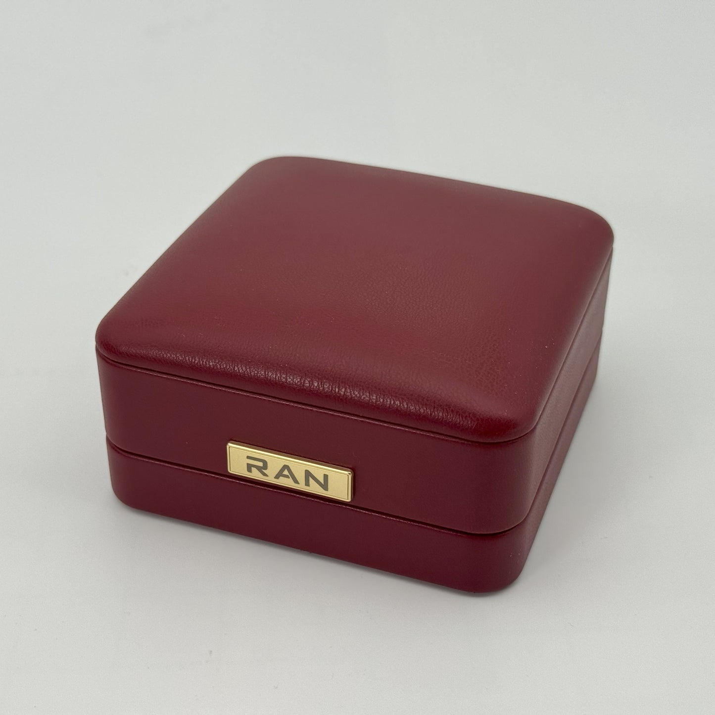 (JR-OP-0002) ジュエリーボックス ワインレッド W:9.0cm x D:9.0cm x H:5.0cm