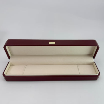 (JR-OP-0004) ジュエリーボックス ワインレッド W:23.5cm x D:6.0cm x H:4.5cm