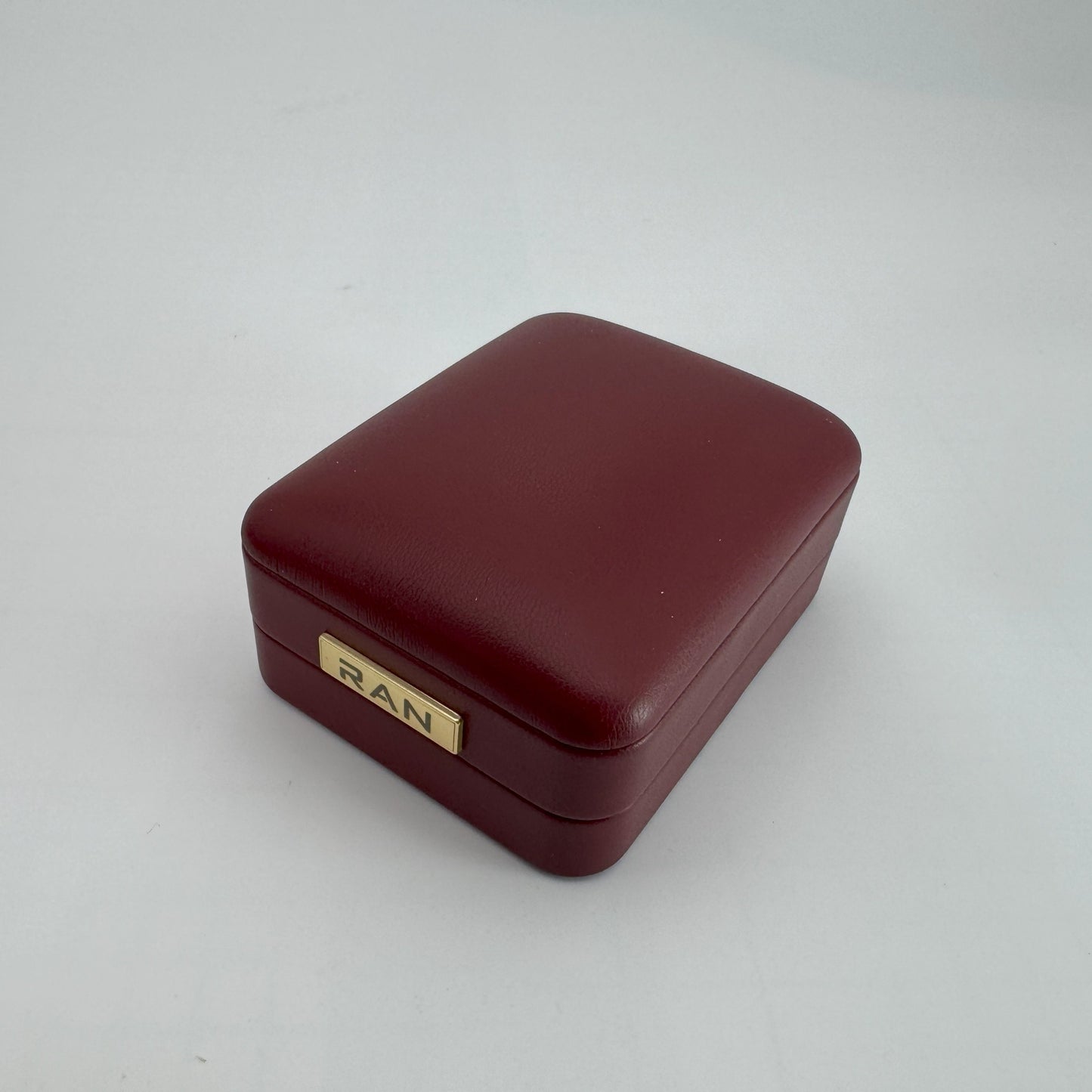 (JR-OP-0003) ジュエリーボックス ワインレッド W:7.5cm x D:9.5cm x H:4.5cm