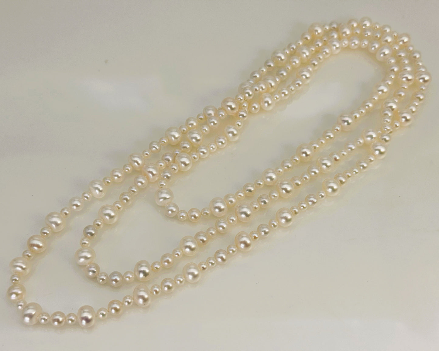 淡水真珠 ネックレス ラウンド ホワイト 8.0～8.5mm 長さ：120.0cm (JR-NL-0061)