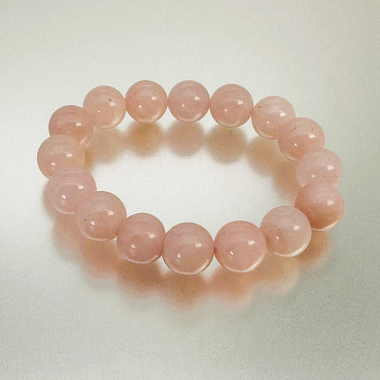 ブレスレット ローズクォーツ ピンク 18～19 cm (JR-BR-0027)