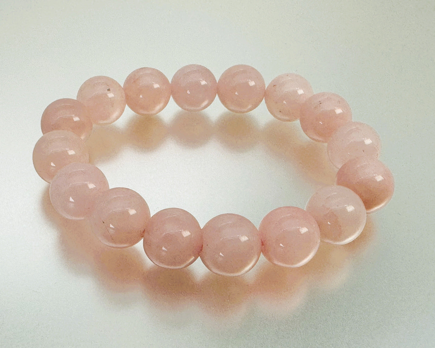 ブレスレット ローズクォーツ ピンク 18～19 cm (JR-BR-0027)