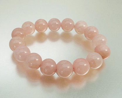 ブレスレット ローズクォーツ ピンク 18～19 cm (JR-BR-0027)